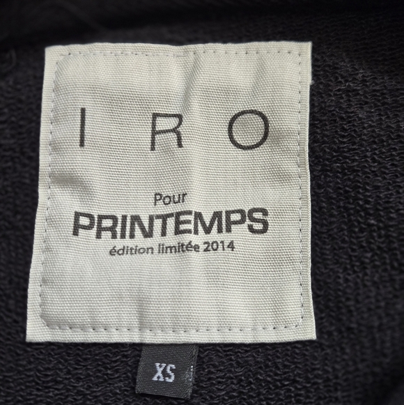 IRO LIMITED EDITION spring 2014 Black Crewneck Sweatshirt with Artistic Design. - Picture 7 of 10